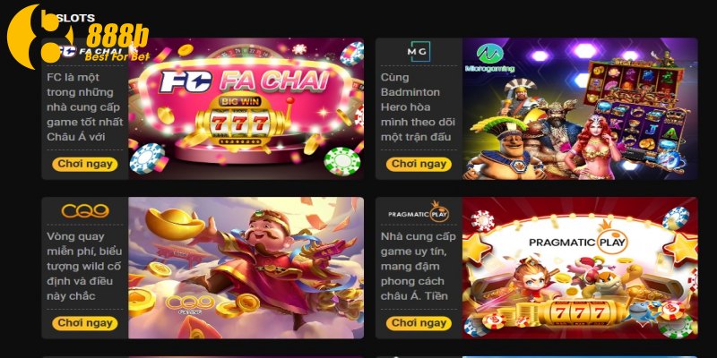 Slot game là một thể loại trò chơi cá cược phổ biến tại 888B